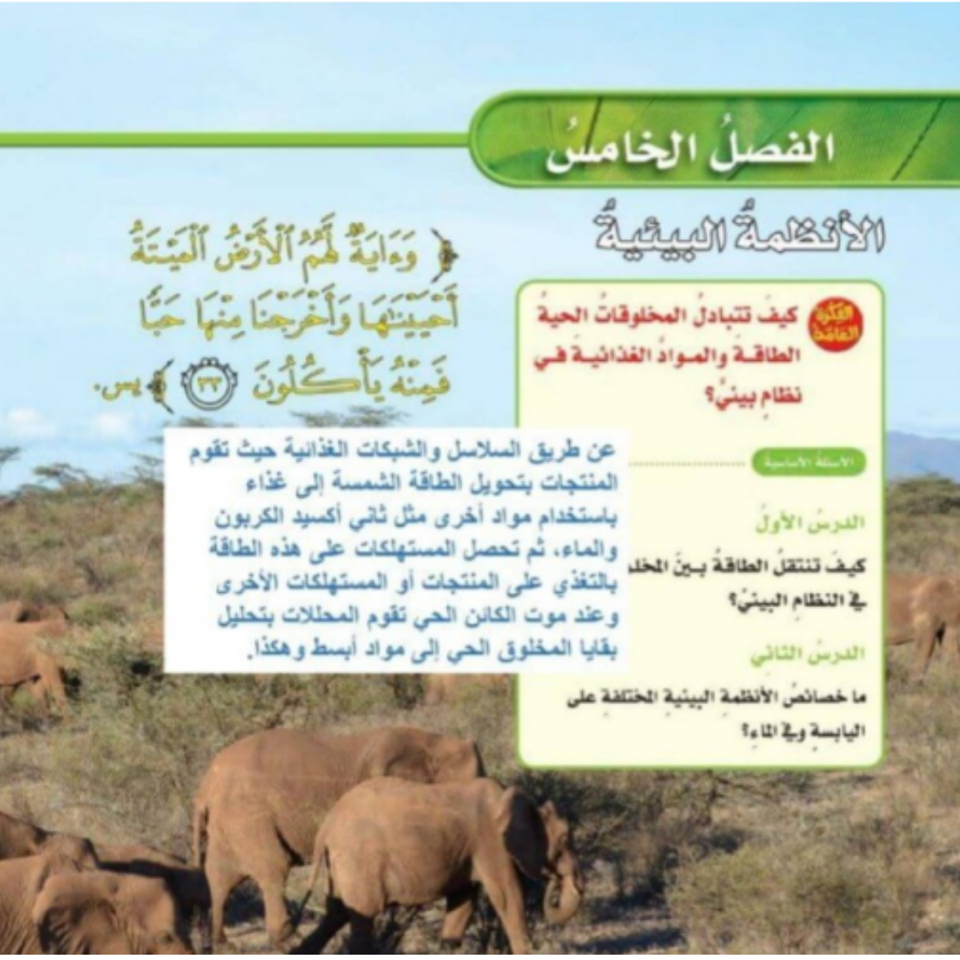 حل الفصل الخامس علوم سادس ابتدائي الفصل الاول 1448