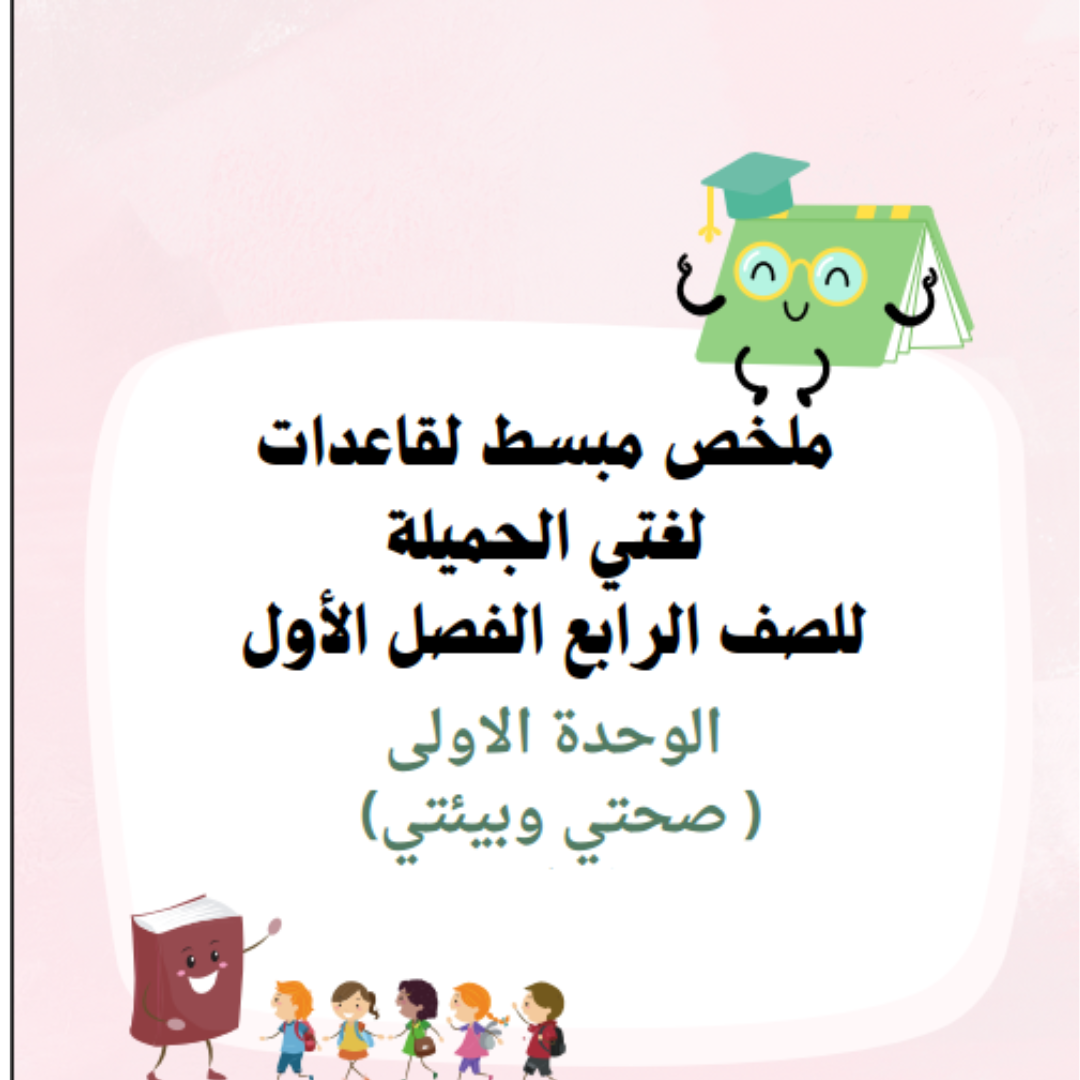 ملخص لغتي رابع ابتدائي الفصل الاول 1448